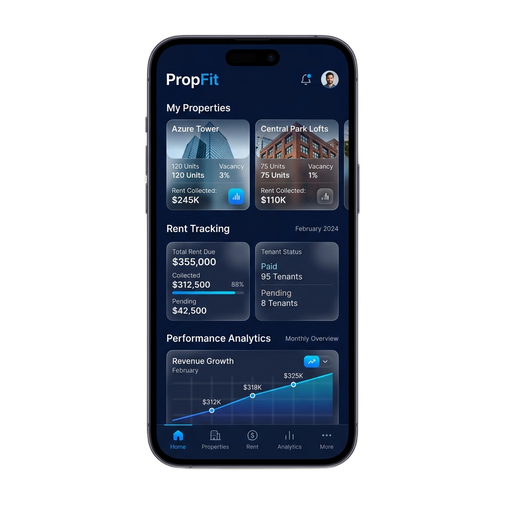 PropFit Mobile App Interface